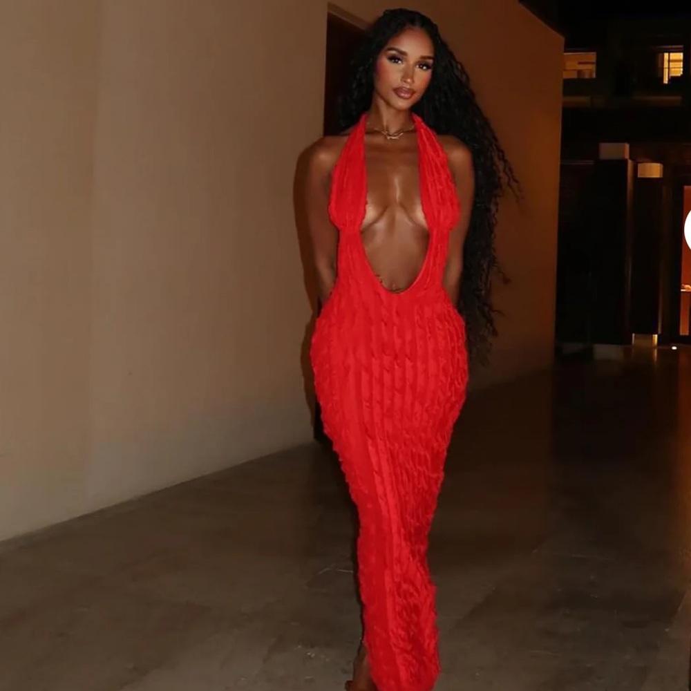 Red Backless Dress